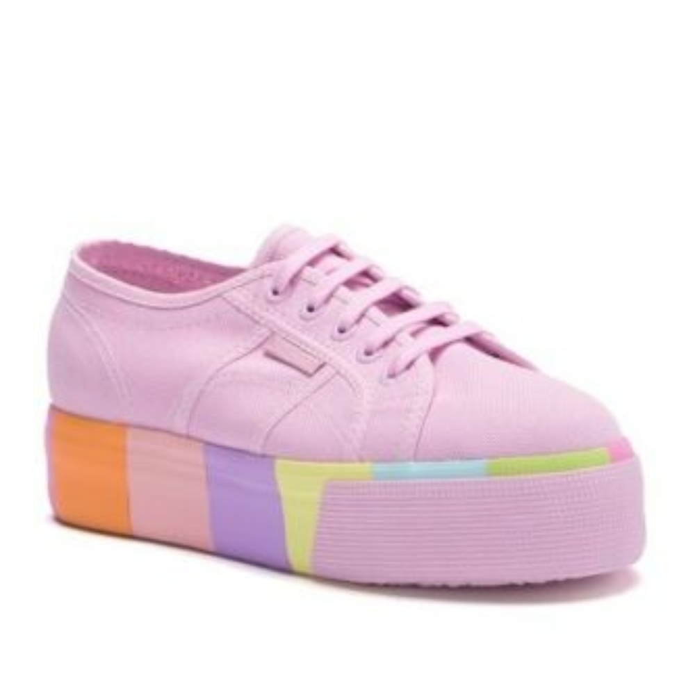 Superga Women's Pink Platform Sneakers